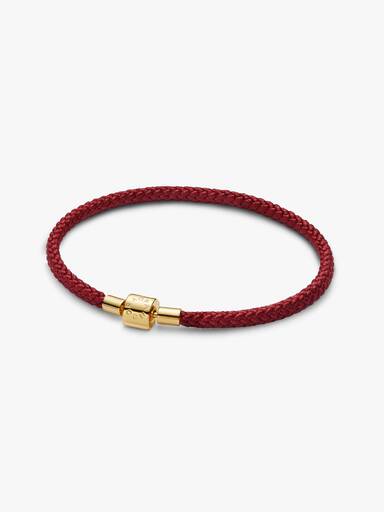 Schimmerndes Rotes Kordel-Armband