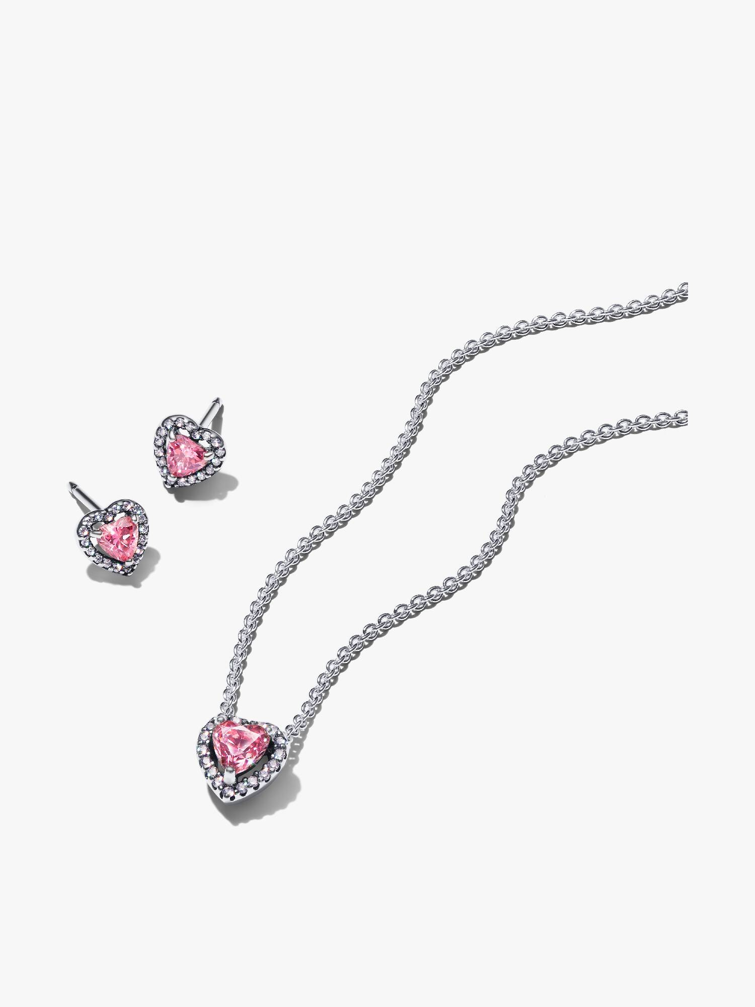Rosafarbenes Herz Schmuck-Geschenkset
