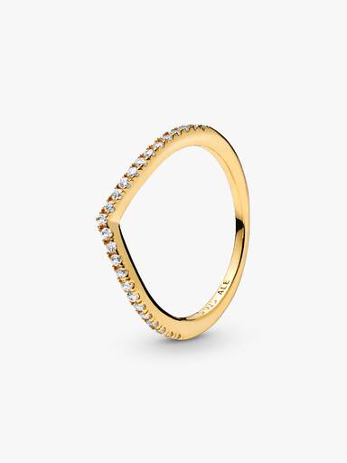 Funkelnder Wishbone Ring