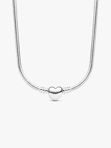 Pandora Moments Schlangen-Gliederkette mit Herzverschluss