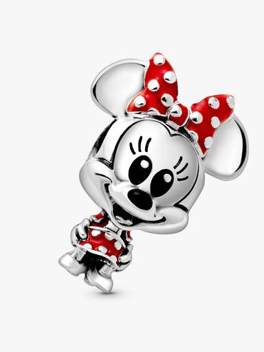 Disney Minnie Maus Gepunktetes Kleid und Schleife Charm