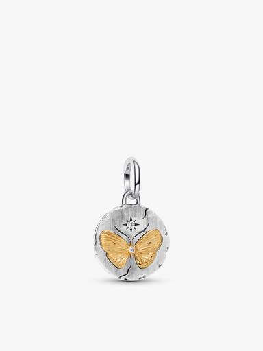 Schmetterling-Medaillon Halskette-Set
