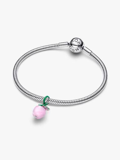 Rosafarbener Apfel Murano-Charm