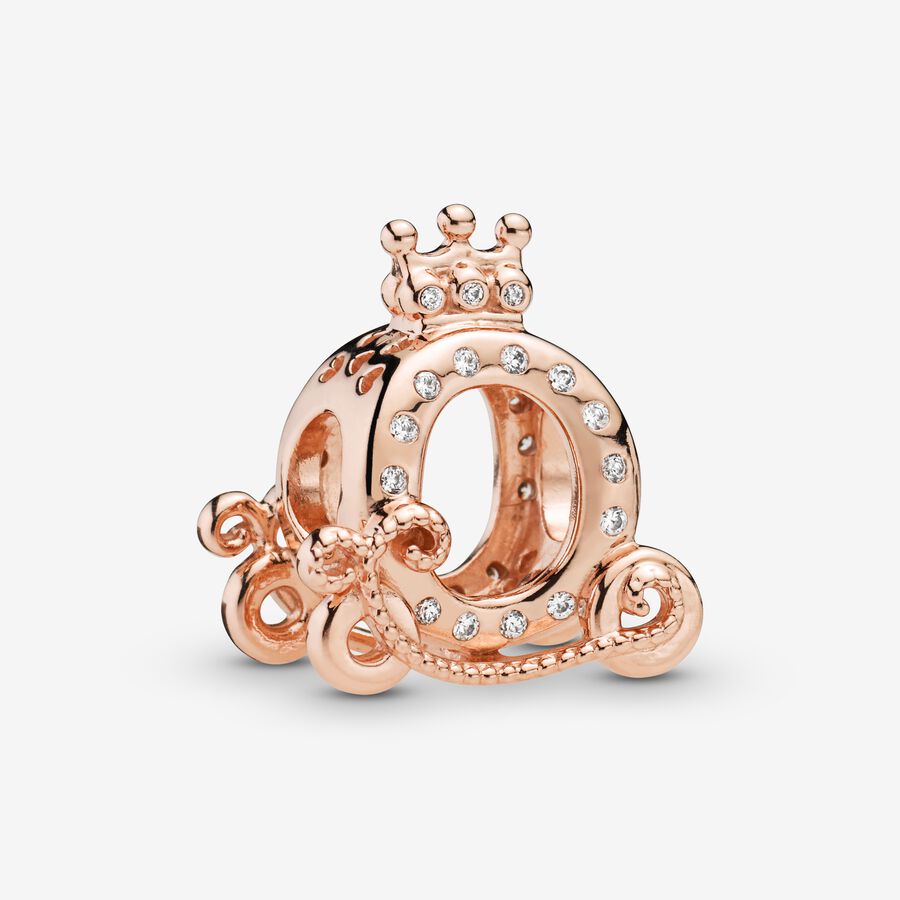 Crown O carriage Pandora Rose charm with clear cubic zirconia image number 0