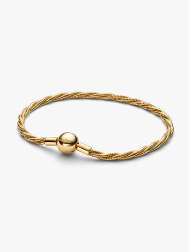 Runder Pandora Verschluss Gedrehtes Schlangen-Gliederarmband