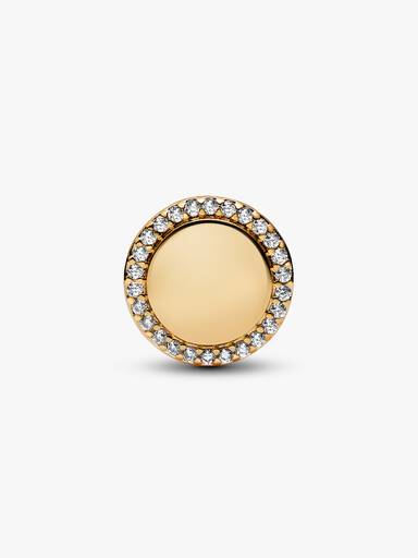Gravierbarer Funkelnder Knopf Charm