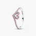 Funkelnder Rosafarbenes Herz Wishbone-Ring Funkelnder Rosafarbenes Herz Wishbone-Ring