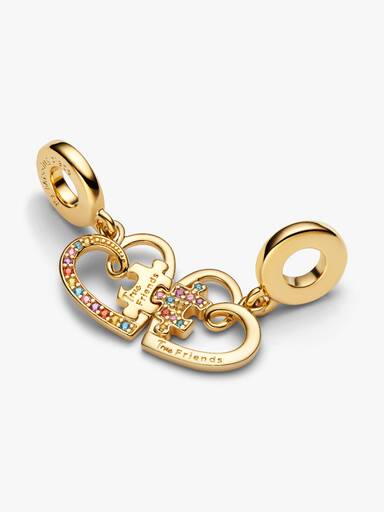 Teilbares Puzzleteil Herzen Charm-Anhänger