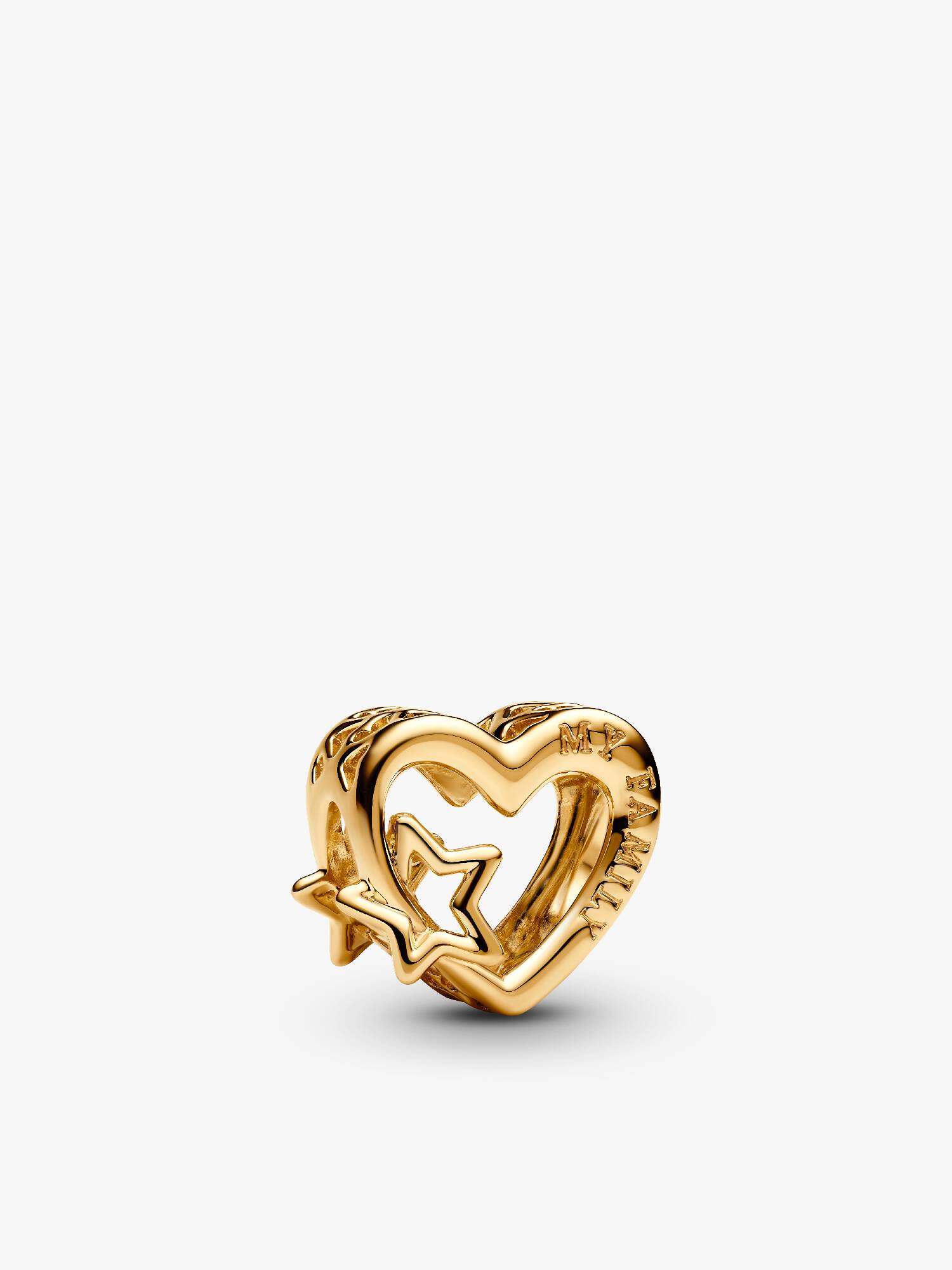 Offen gearbeitetes Familie Herz & Stern Charm