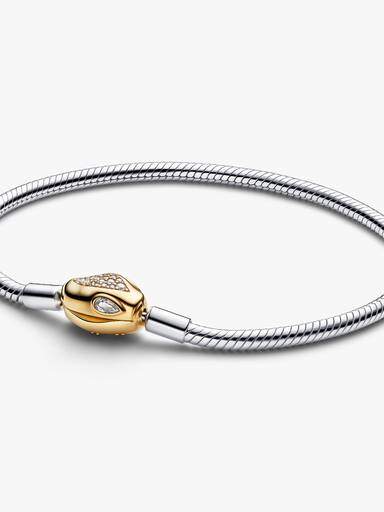 Schlangen-Gliederarmband mit Schlangenverschluss