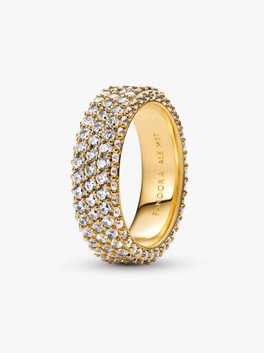 Pandora Timeless Dreireihiger Pavé Ring