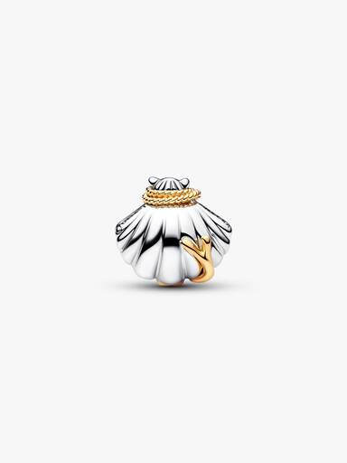 Disney Prinzessin Arielle Muschel Bicolor-Charm mit im Labor gezüchtetem Diamanten