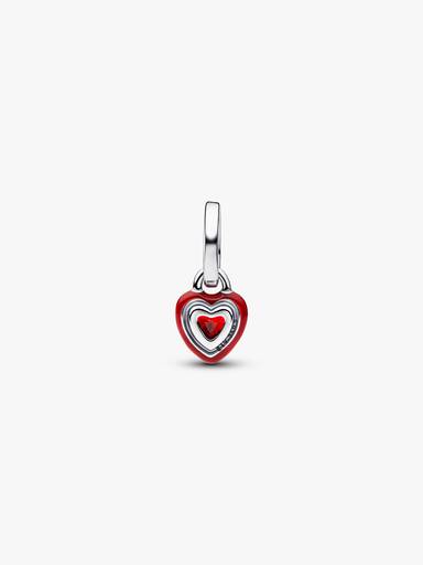 Rotes Chakra-Herz Mini-Charm-Anhänger