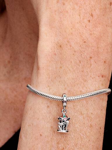 Drehendes Karussell Charm-Anhänger