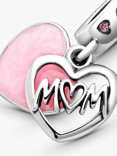 Mum Inschrift Herz Charm-Anhänger