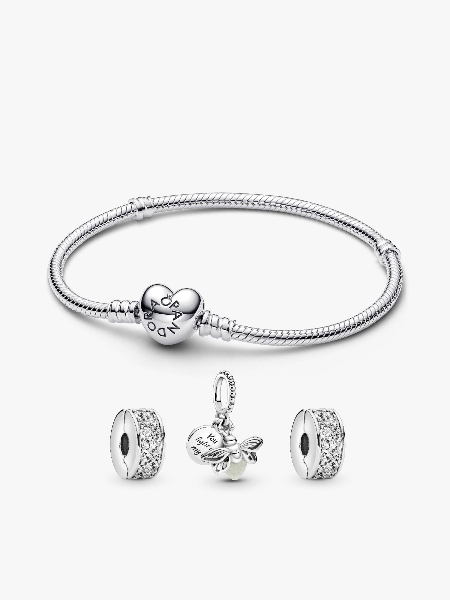 Schmuckset Glühwürmchen und Clip-Armband