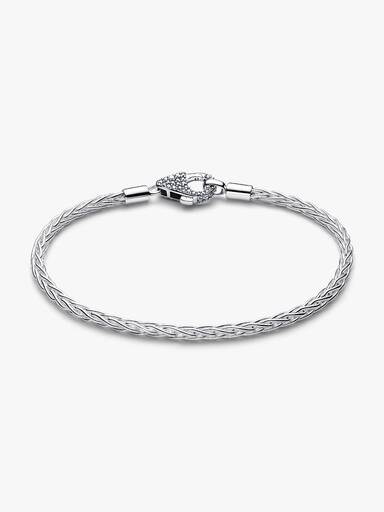 Fuchsschwanz-Charm-Armband mit Pavé-Verschluss