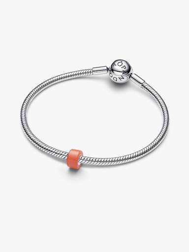 Orangefarbenes Murano-Glas Mini-Charm