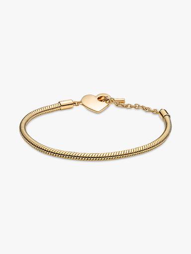 Pandora Moments Herz T-Verschluss Schlangen-Gliederarmband