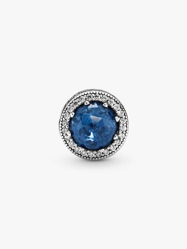 Mitternachtsblauer Strahlenkranz der Herzen Charm
