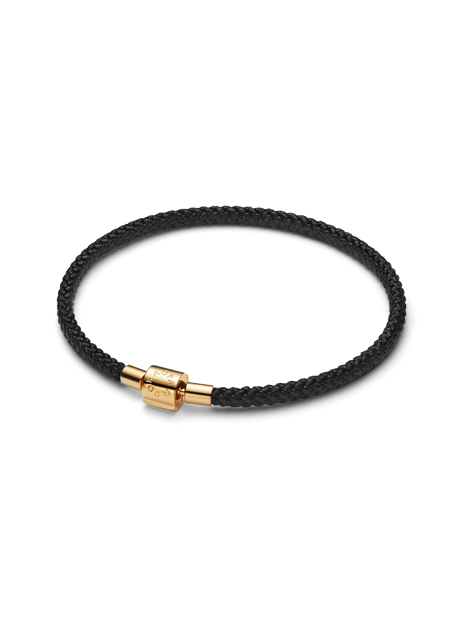 Schimmerndes Schwarzes Kordel-Armband