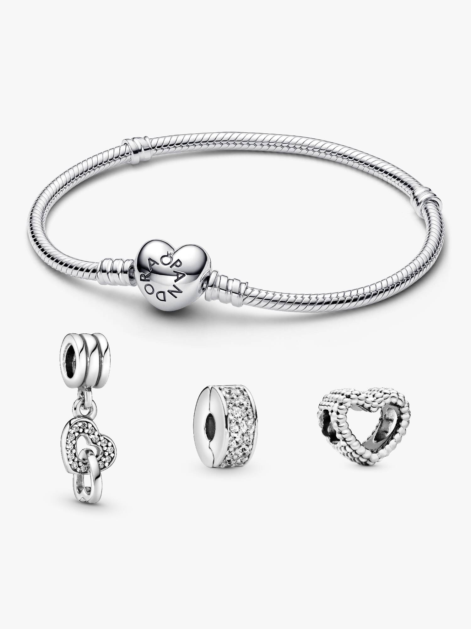 Verschlungene Herzen Armbandset