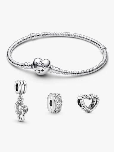 Verschlungene Herzen Armbandset