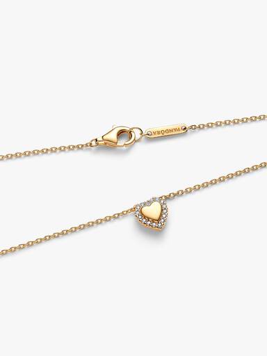 Gravierbares Herz Strahlenkranz Collier-Halskette