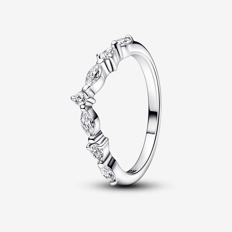Pandora Timeless Wishbone Funkelnde Schliffe Ring image number 0
