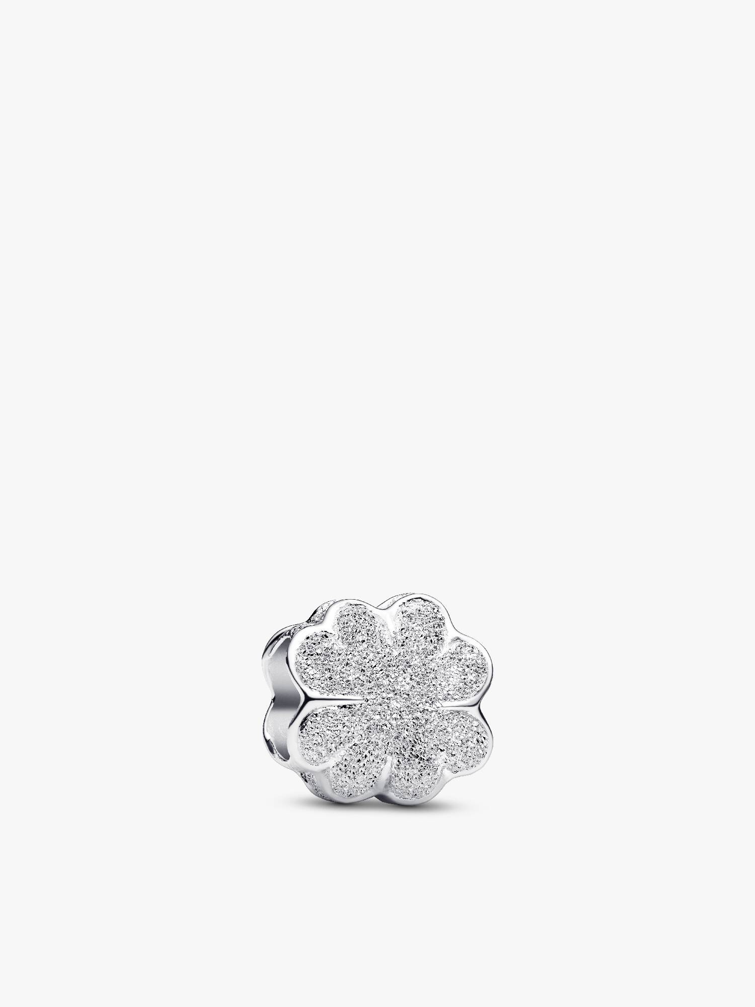 Strukturiertes Kleeblatt Mini-Charm