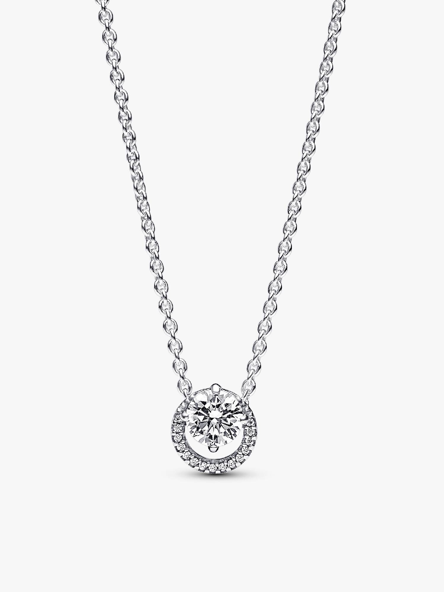 Funkelnder Runder Strahlenkranz Collier-Halskette